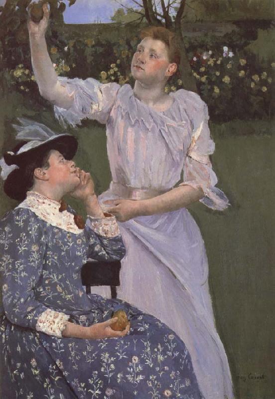 Mary Cassatt Junge Frauen beim Obstpflucken France oil painting art